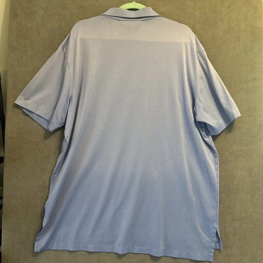 Polo Golf Ralph Lauren‎ Pebble Beach Polo Shirt Mens XL Blue Performance *flaw*